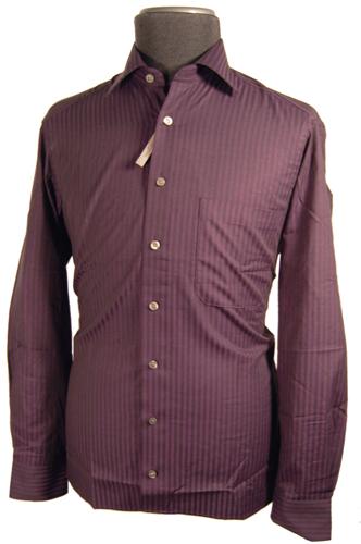 'Stripe Out' - Retro Mod Mens Shirt by DOUBLE TWO 